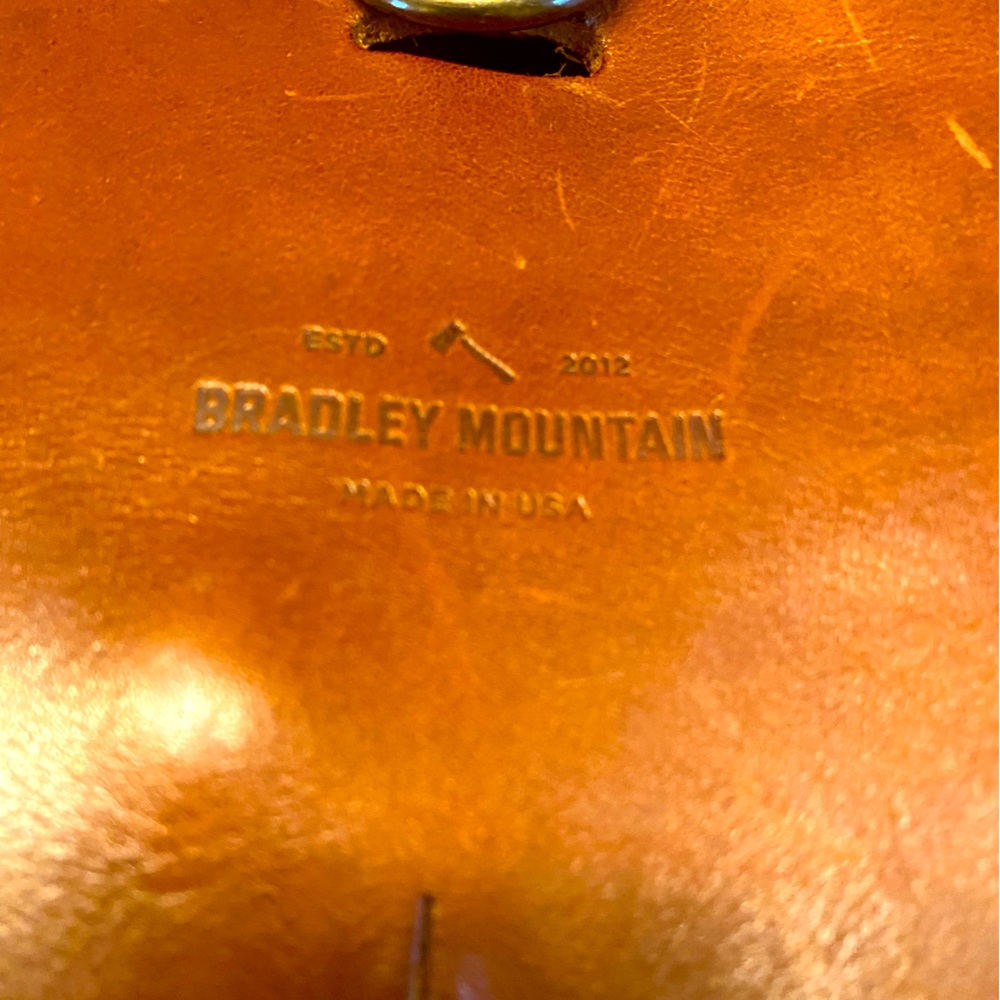 Unique waxed backpack with straps never used